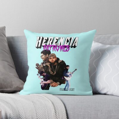 Herencia De Corrido Patrones World Tour 2022 Concert White Throw Pillow Official Herencia De Patrones Merch