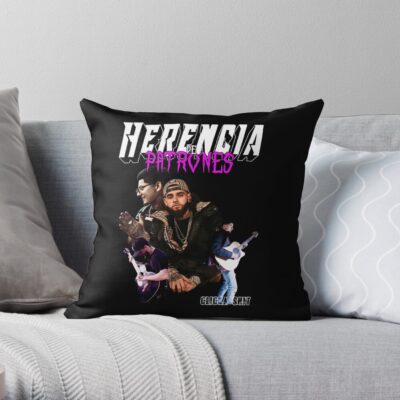 Herencia De Corrido Patrones World Tour 2022 Concert Throw Pillow Official Herencia De Patrones Merch